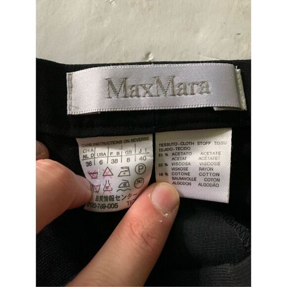 Max Mara black pants trousers women's size 6 - Picture 3 of 3